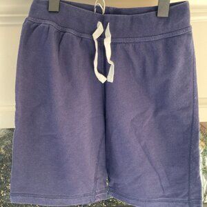 Hanna Andersson Shorts Boys 150 US Youth 12 Blue Stretch Knit Drawstring 9" long